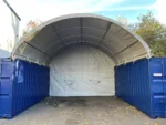20 x 20ft Container Shelter (6 x 6m) with Back Wall