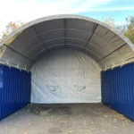 20 x 20ft Container Shelter (6 x 6m) with Back Wall